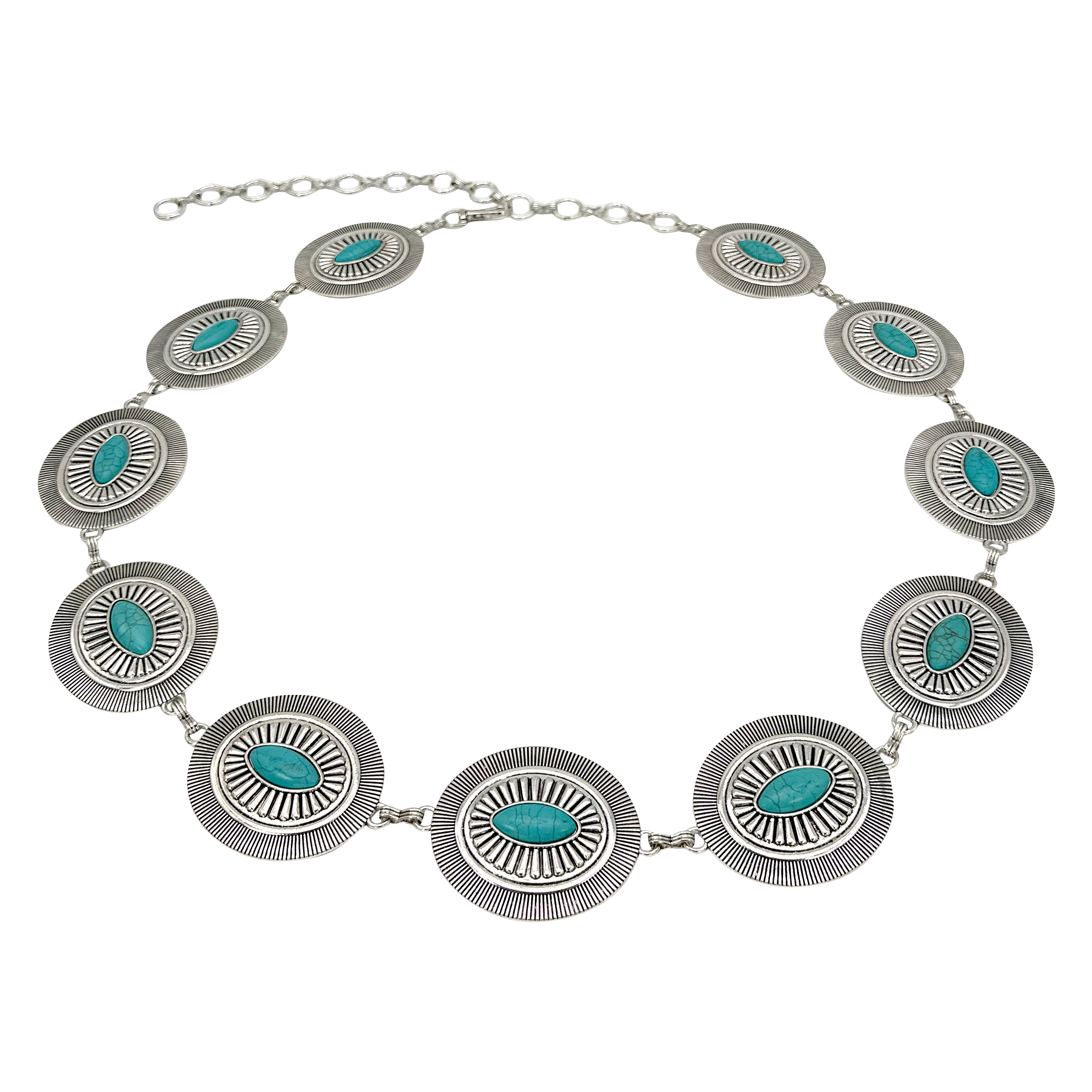 Western Concho Link Chain Belt