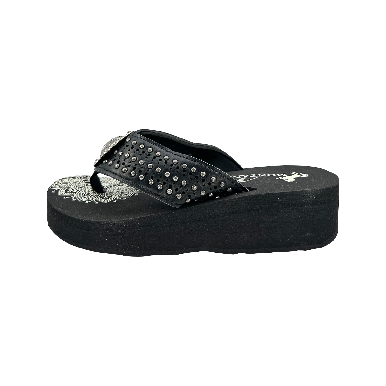 Women's Embroidered Wedge Flip-Flops