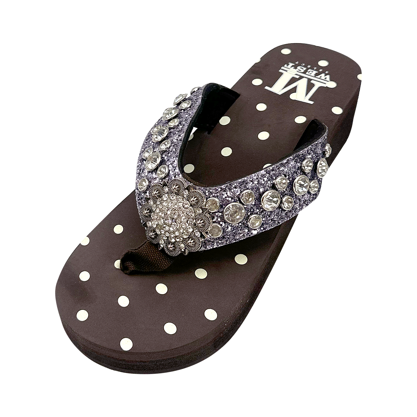 Women's Embroidered Wedge Flip-Flops