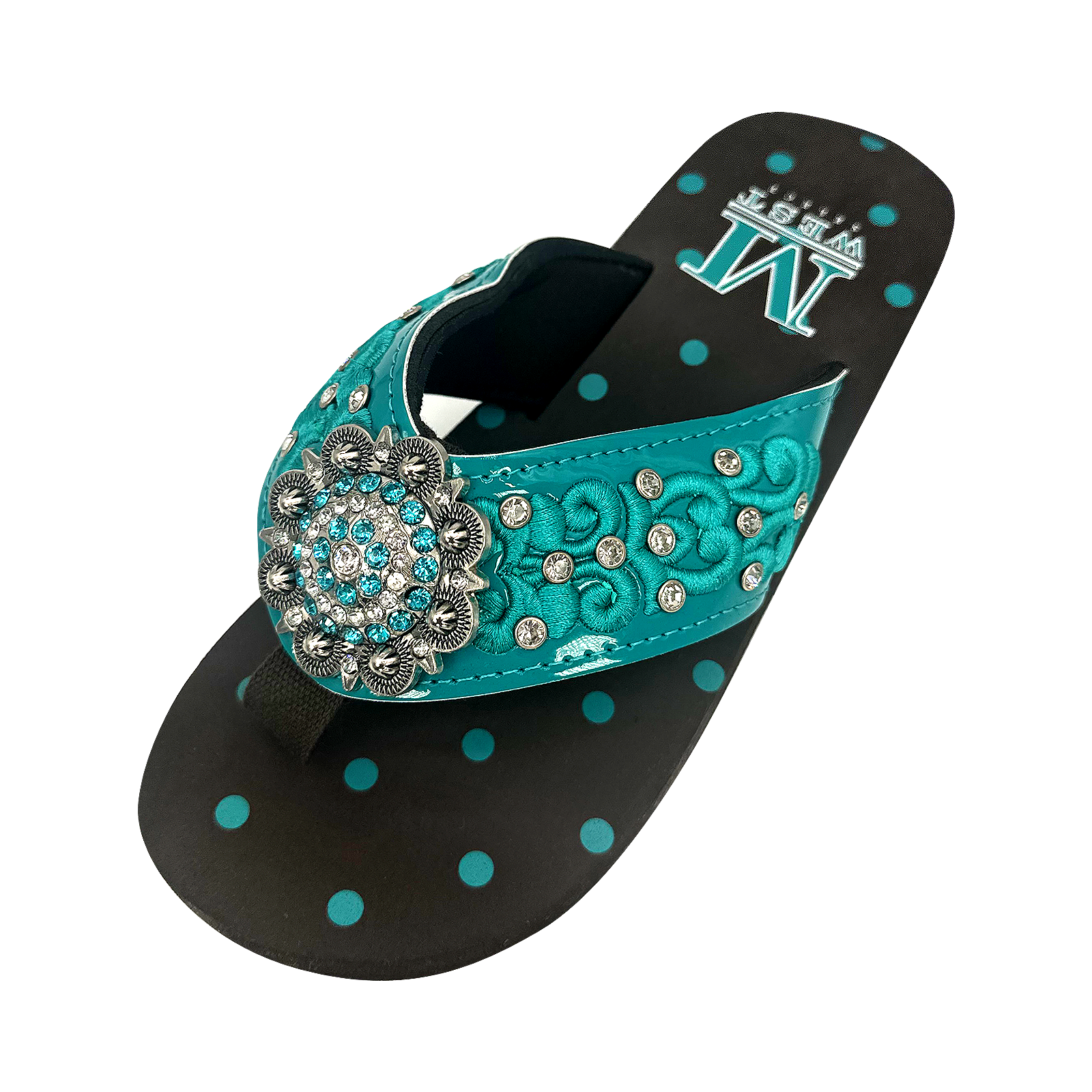 Women's Embroidered Wedge Flip-Flops