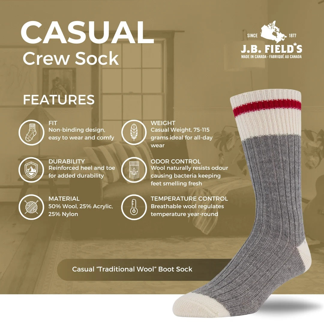 Canadian Wool Sock Variety Pack (Pack of 5)