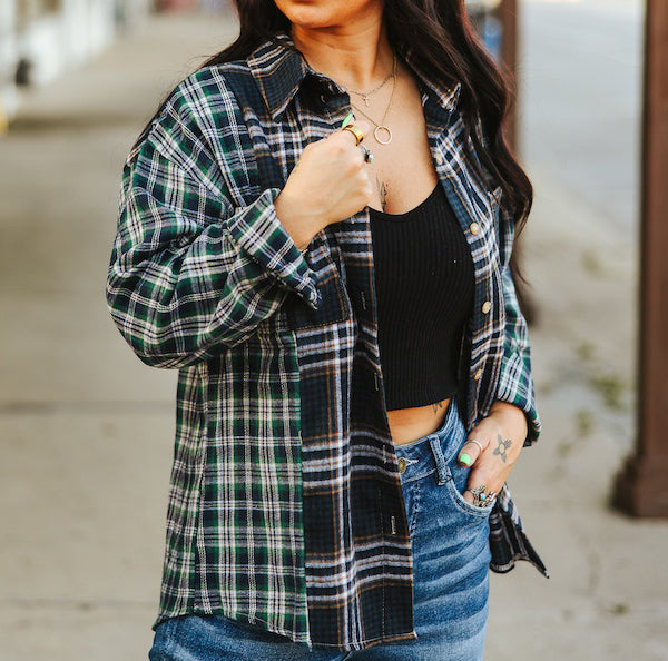Women's Button Down Flannel Shirt