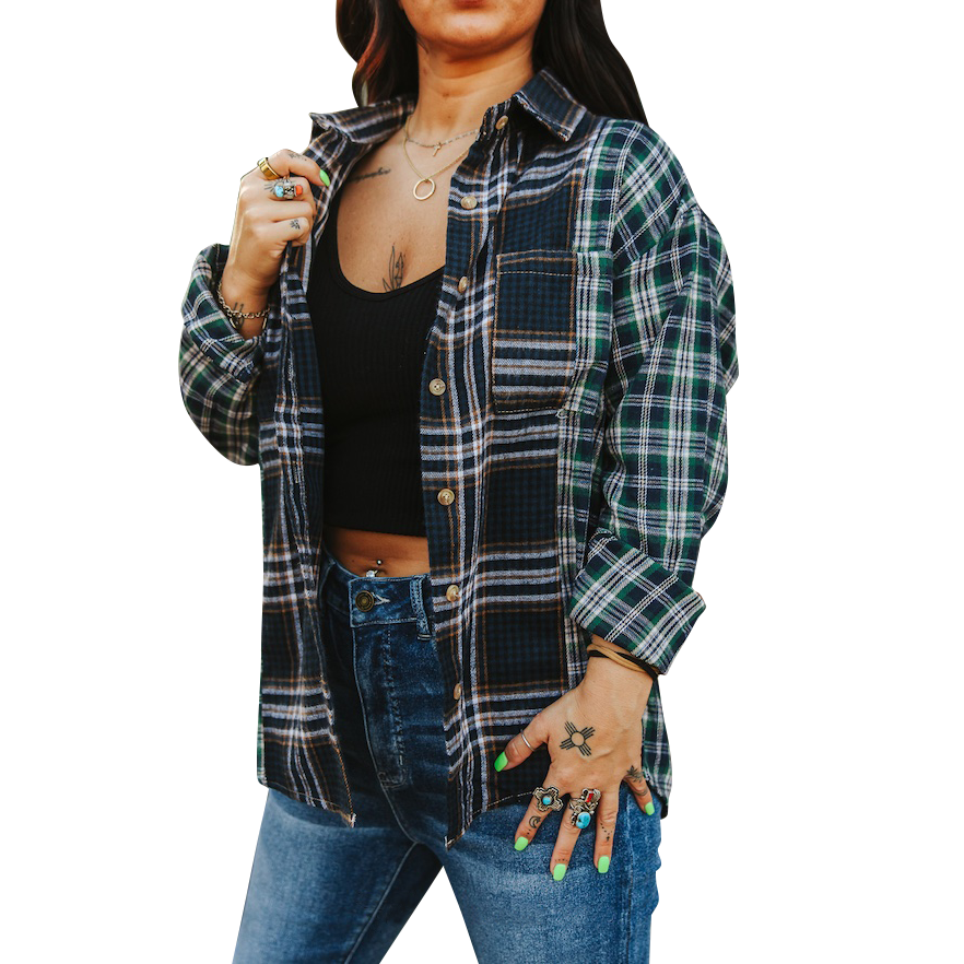 Women's Button Down Flannel Shirt