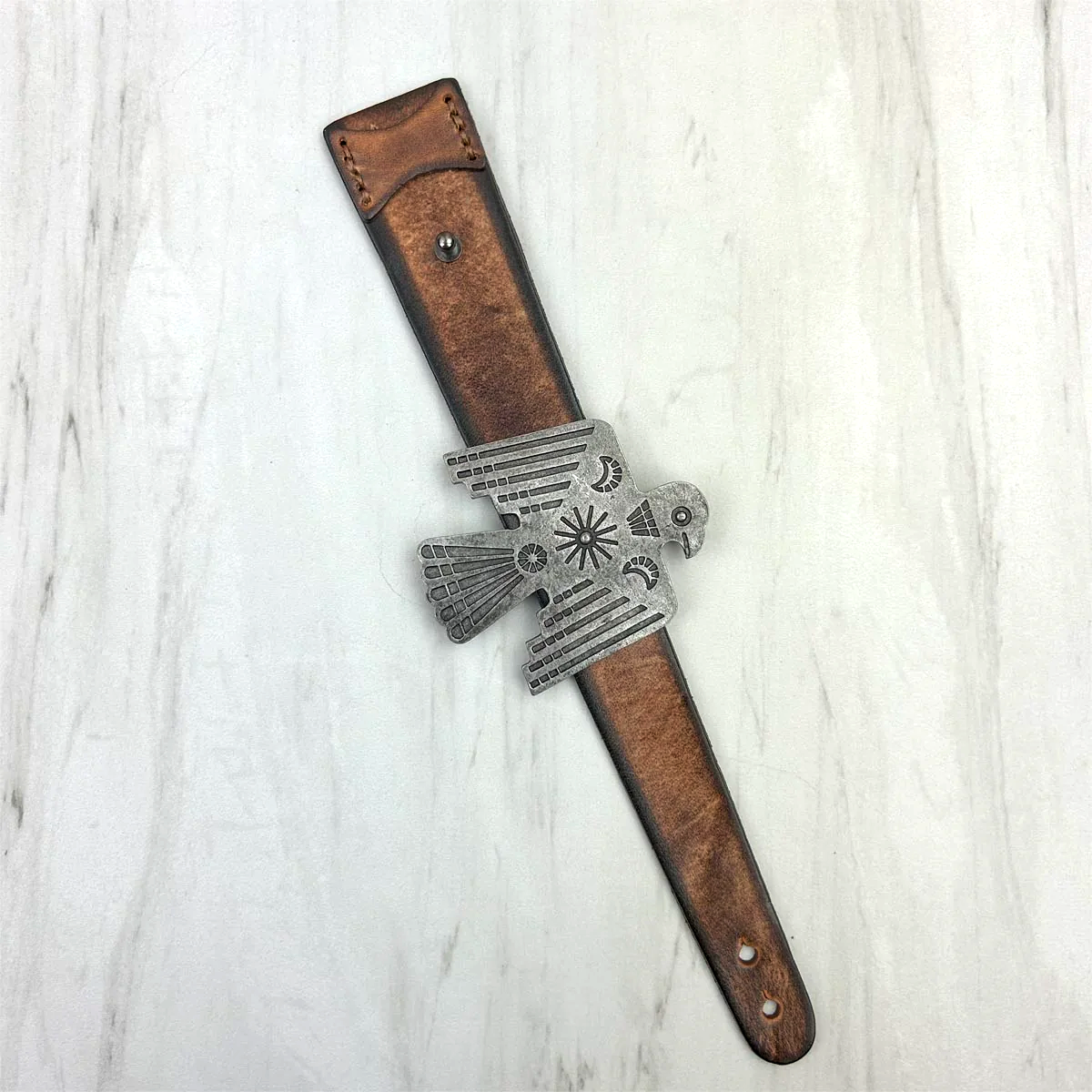 Western Statement Leather Adjustable Strap Bracelet