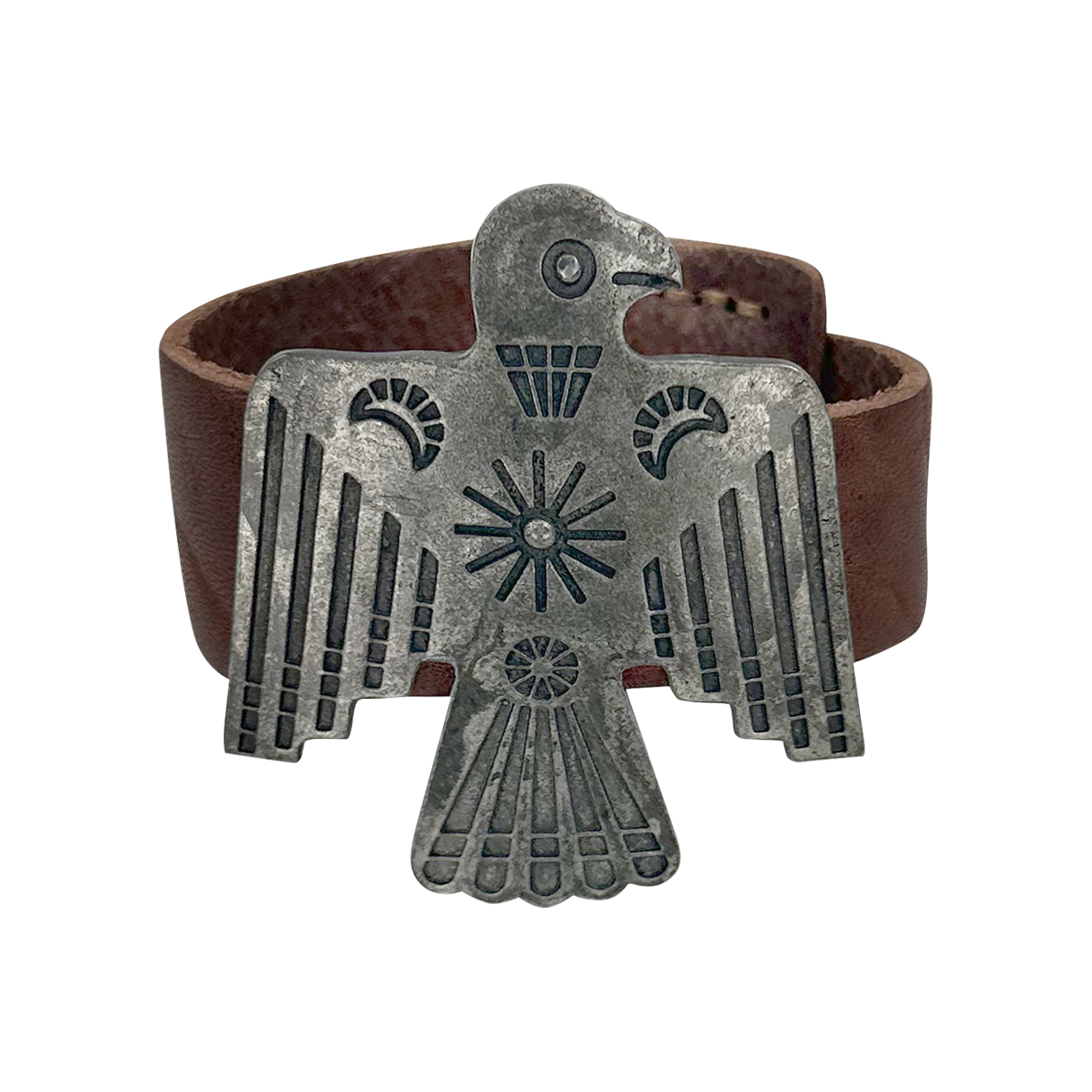 Western Statement Leather Adjustable Strap Bracelet