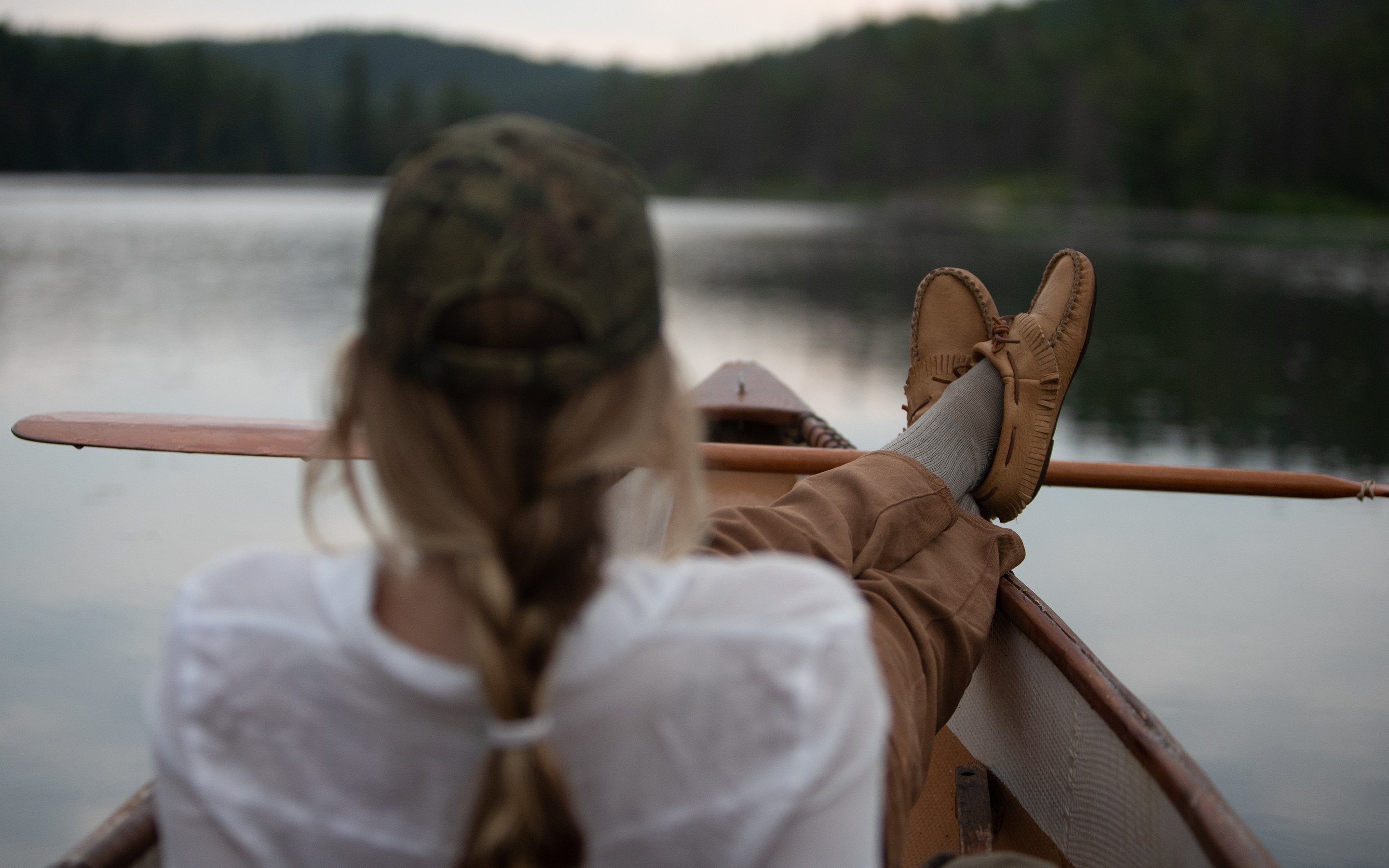 Women's Moose Hide Leather Moccasin Shoes