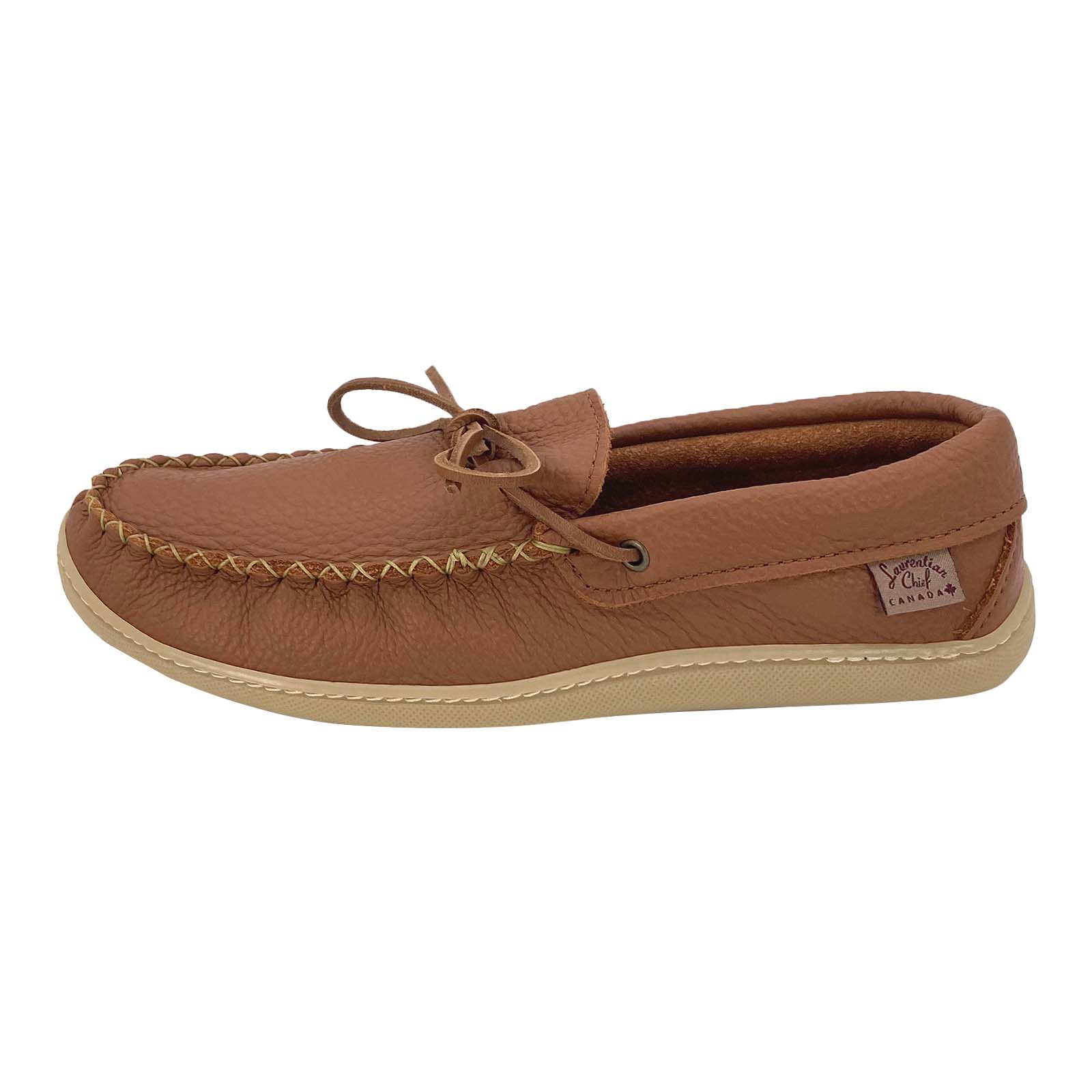 Men's Chestnut Leather Moccasin Shoes