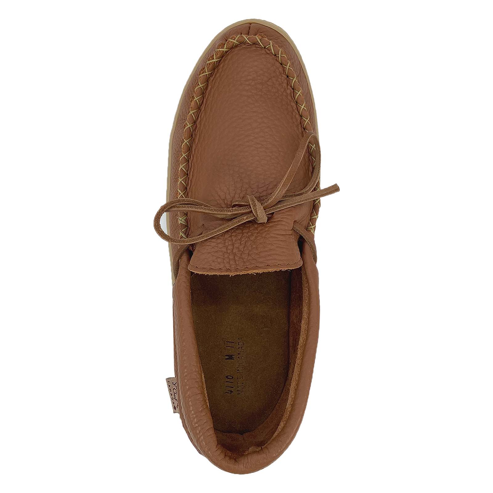 Men's Chestnut Leather Moccasin Shoes