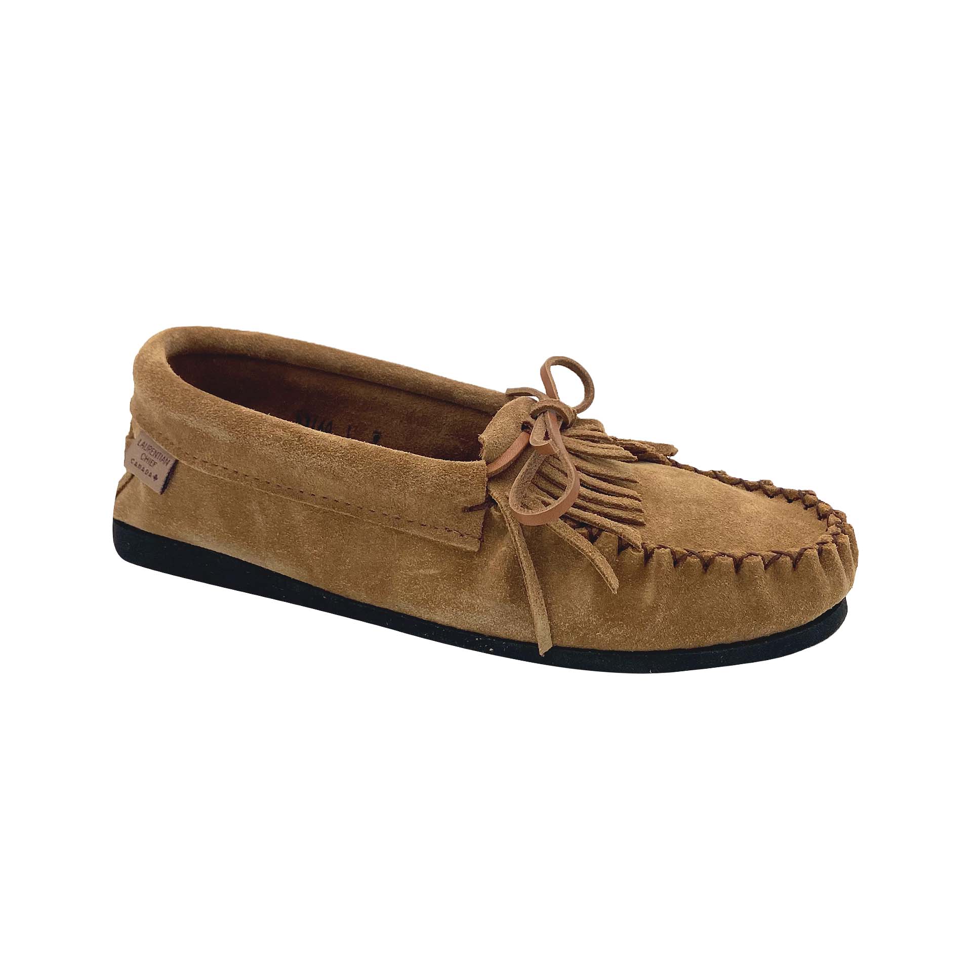 Women's Earthing Moccasin Shoes with Copper Rivet Fringed Crepe Sole
