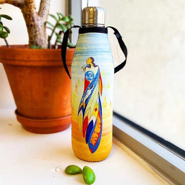 Native American Art Water Bottle