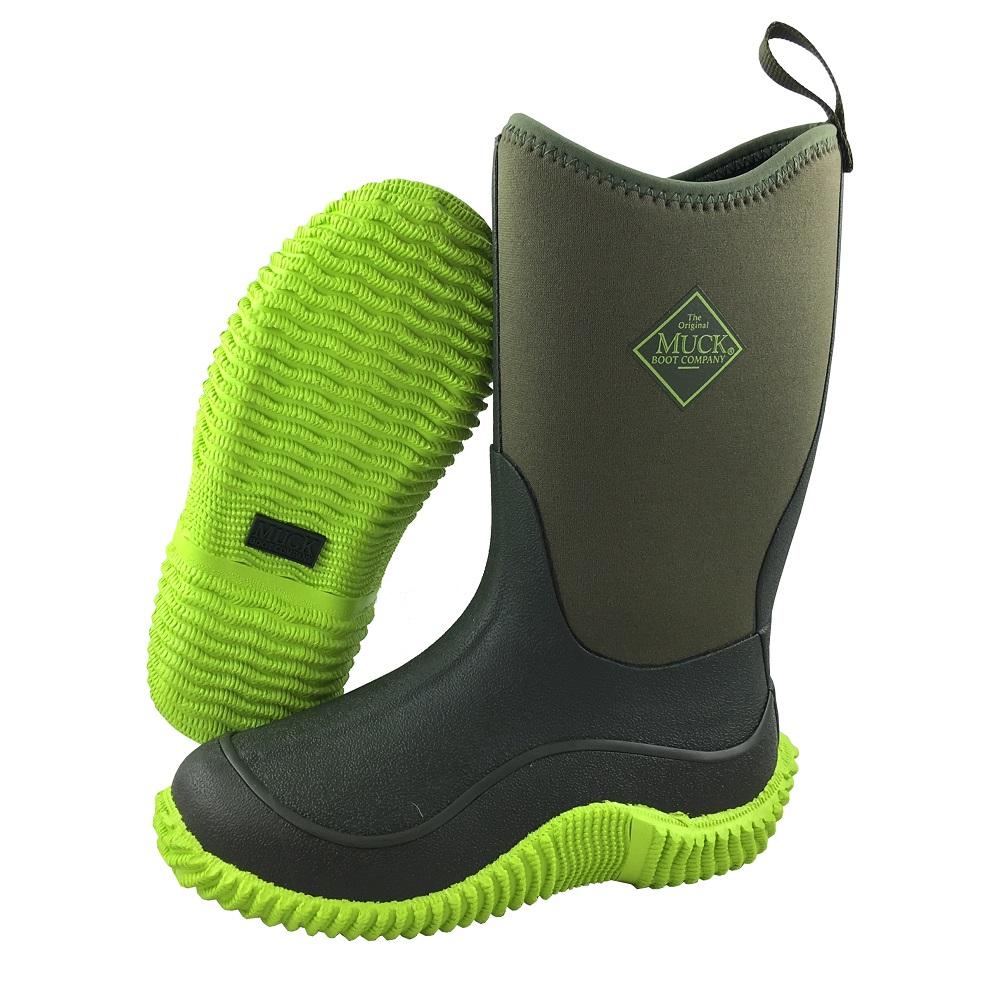 Kids Hale Moss Lime Green Muck Boots (Clearance - Size Child 11 ONLY)
