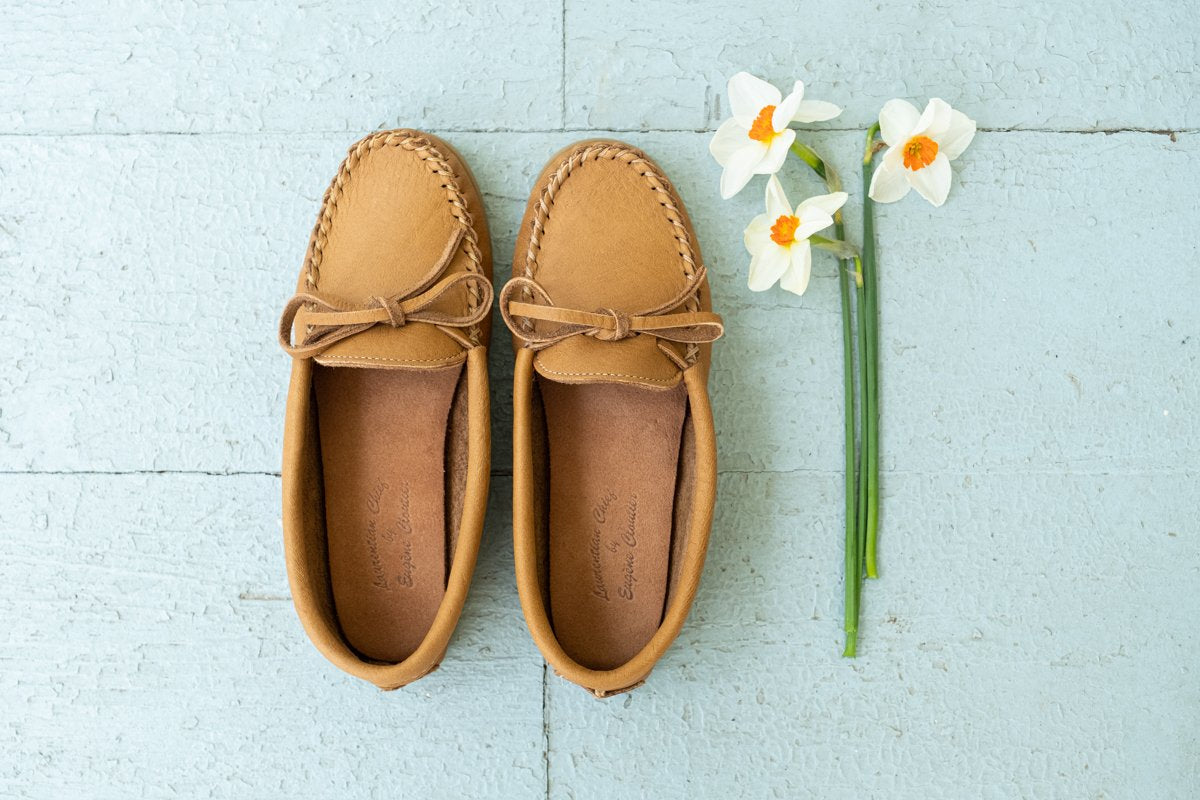 Women's Leather Moccasin Shoes