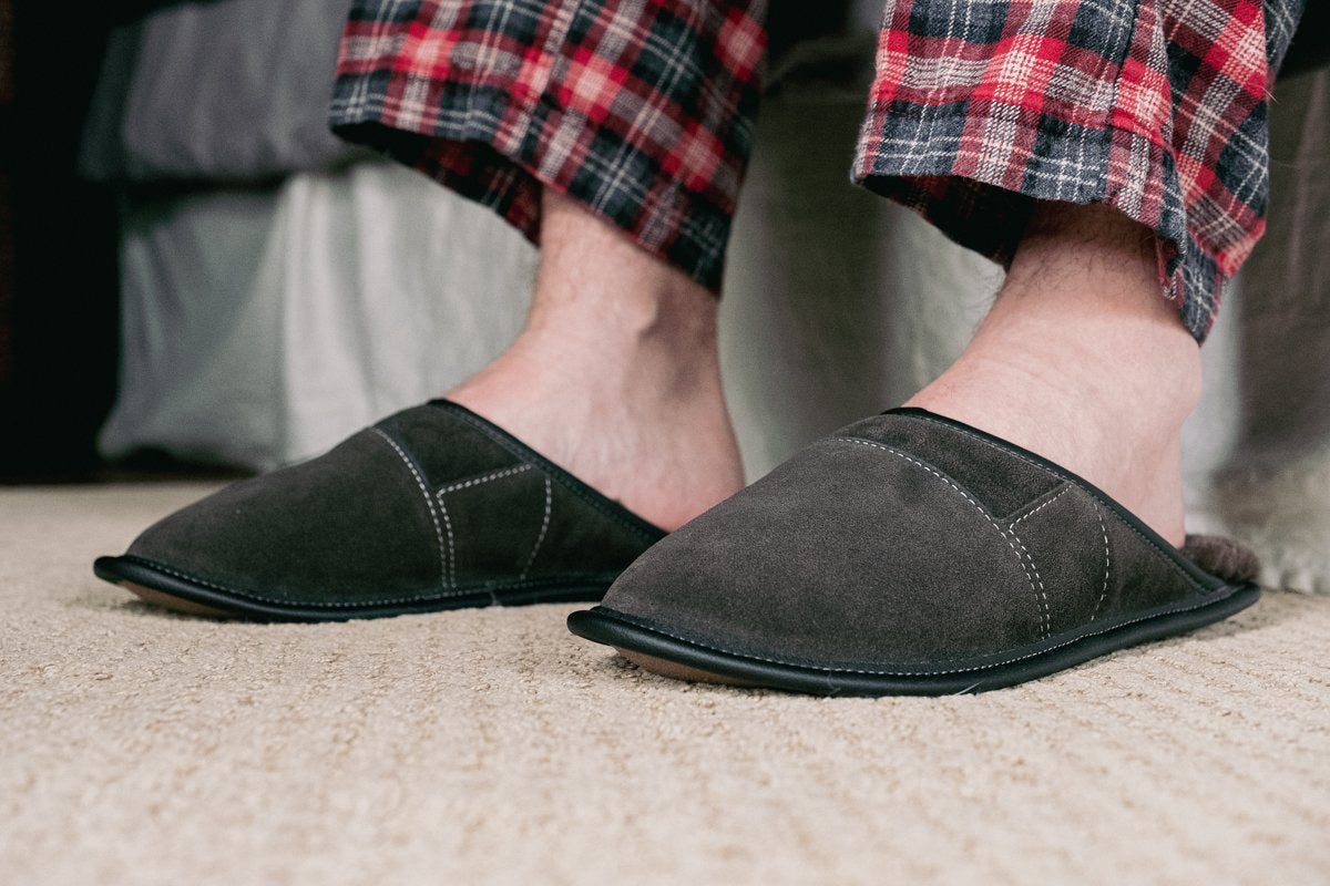 Men's Sheepskin Slip-On Mule Slippers