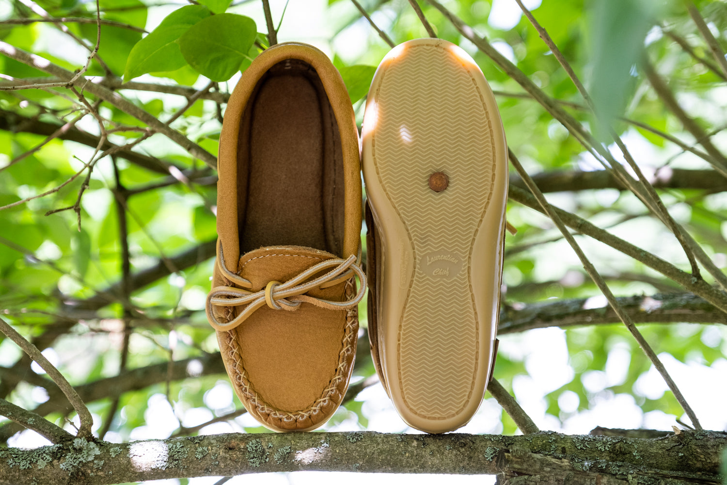 Women's Earthing Moccasin Shoes with Copper Rivet Rubber Sole