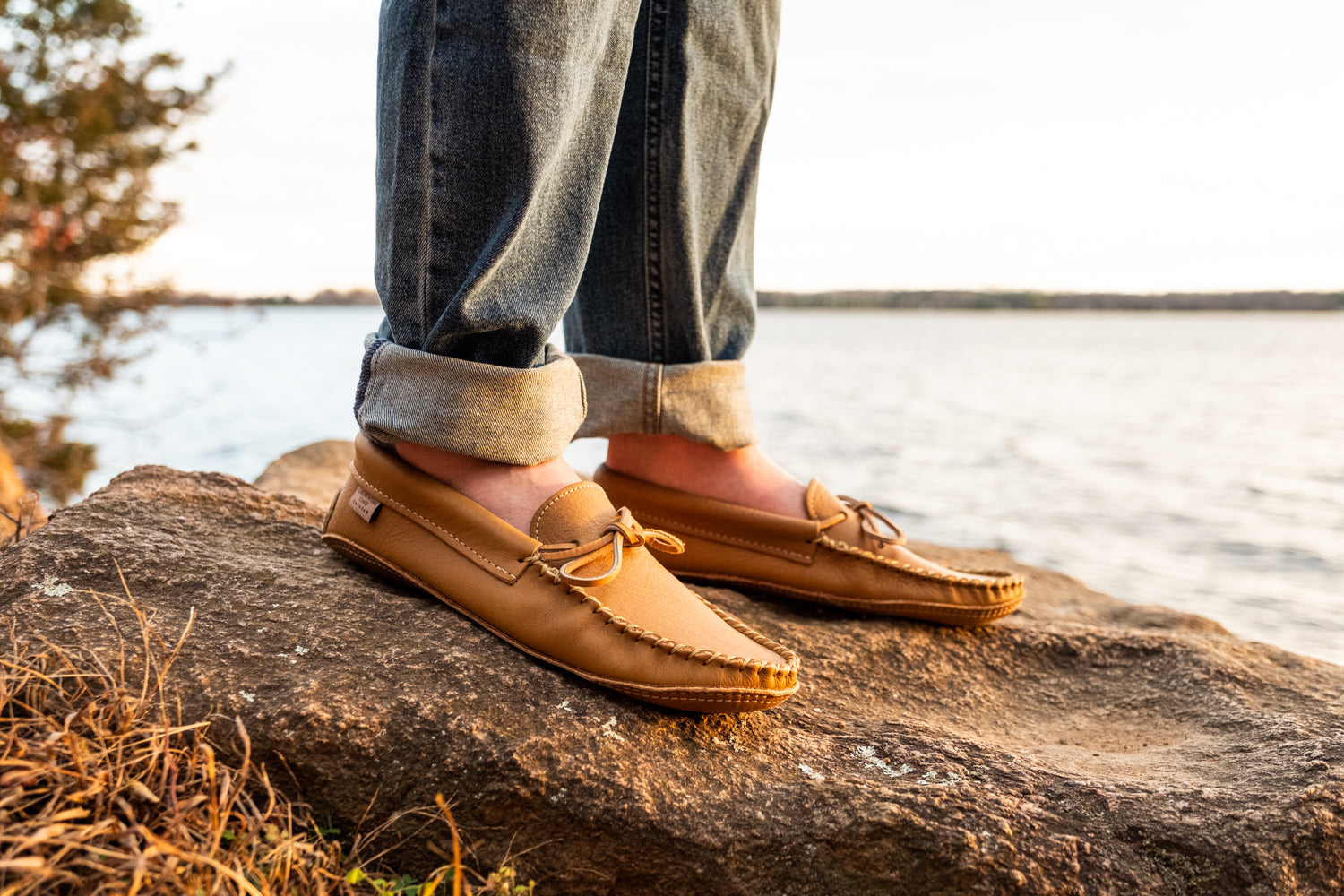 Men's Earthing Moccasins Leather