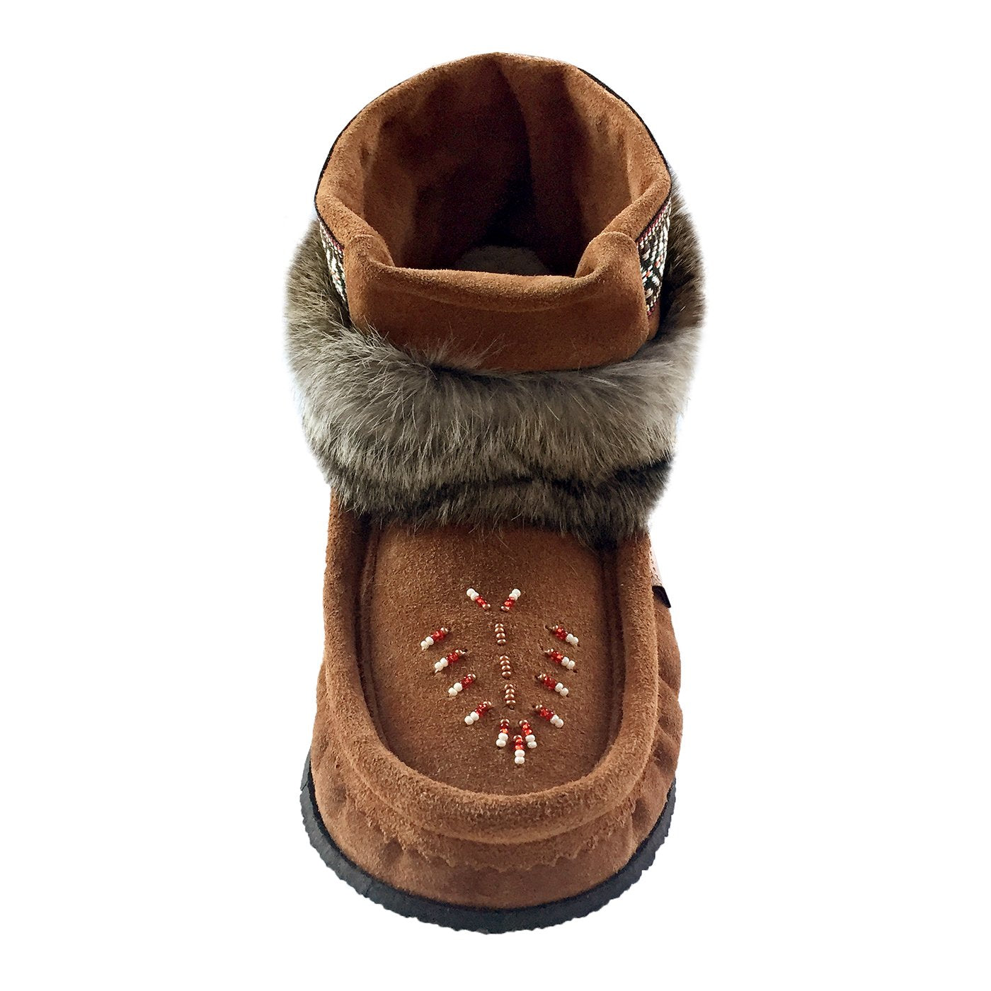 Women's Rabbit Fur Ankle Moccasin Boots