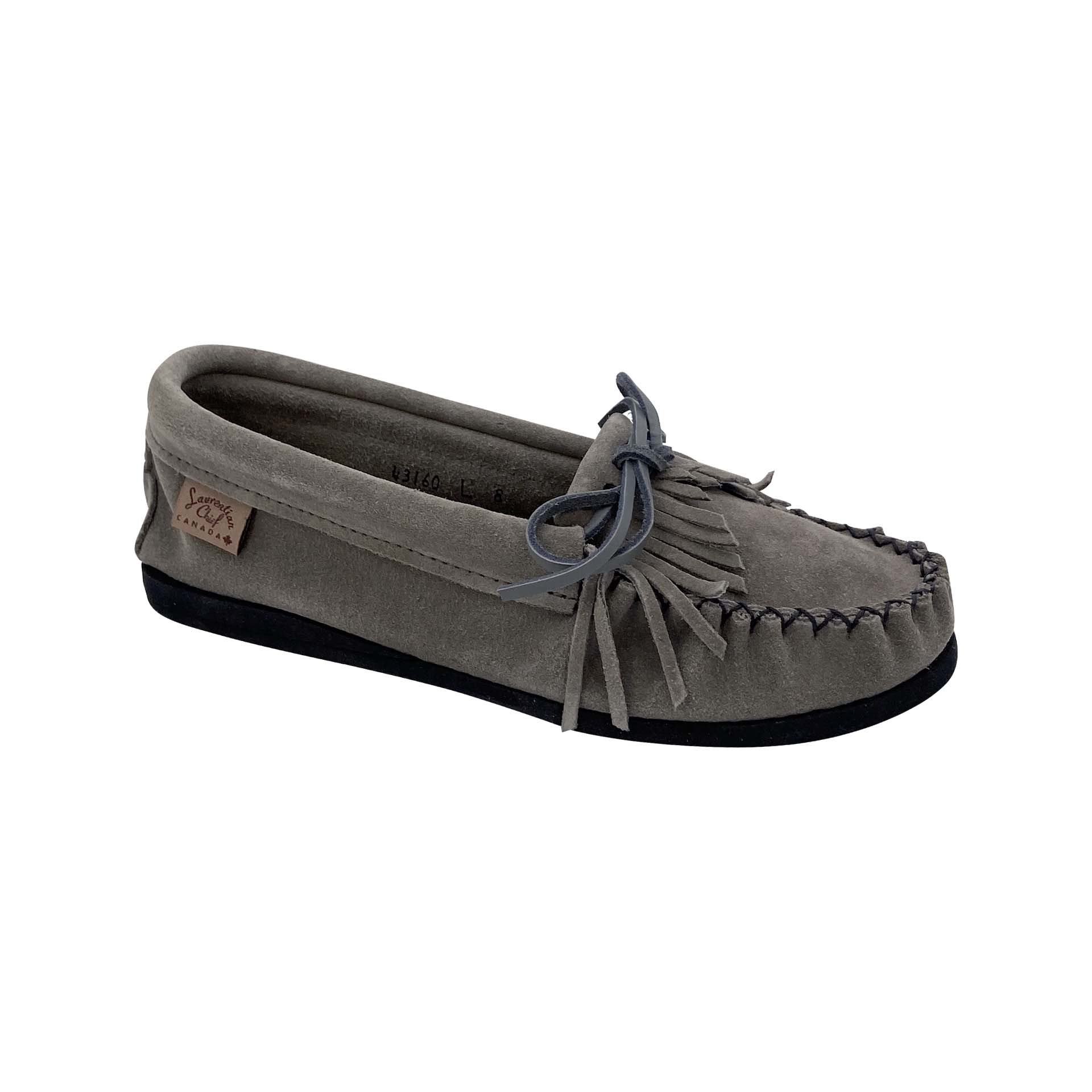 Women's Earthing Moccasin Shoes with Copper Rivet Fringed Crepe Sole