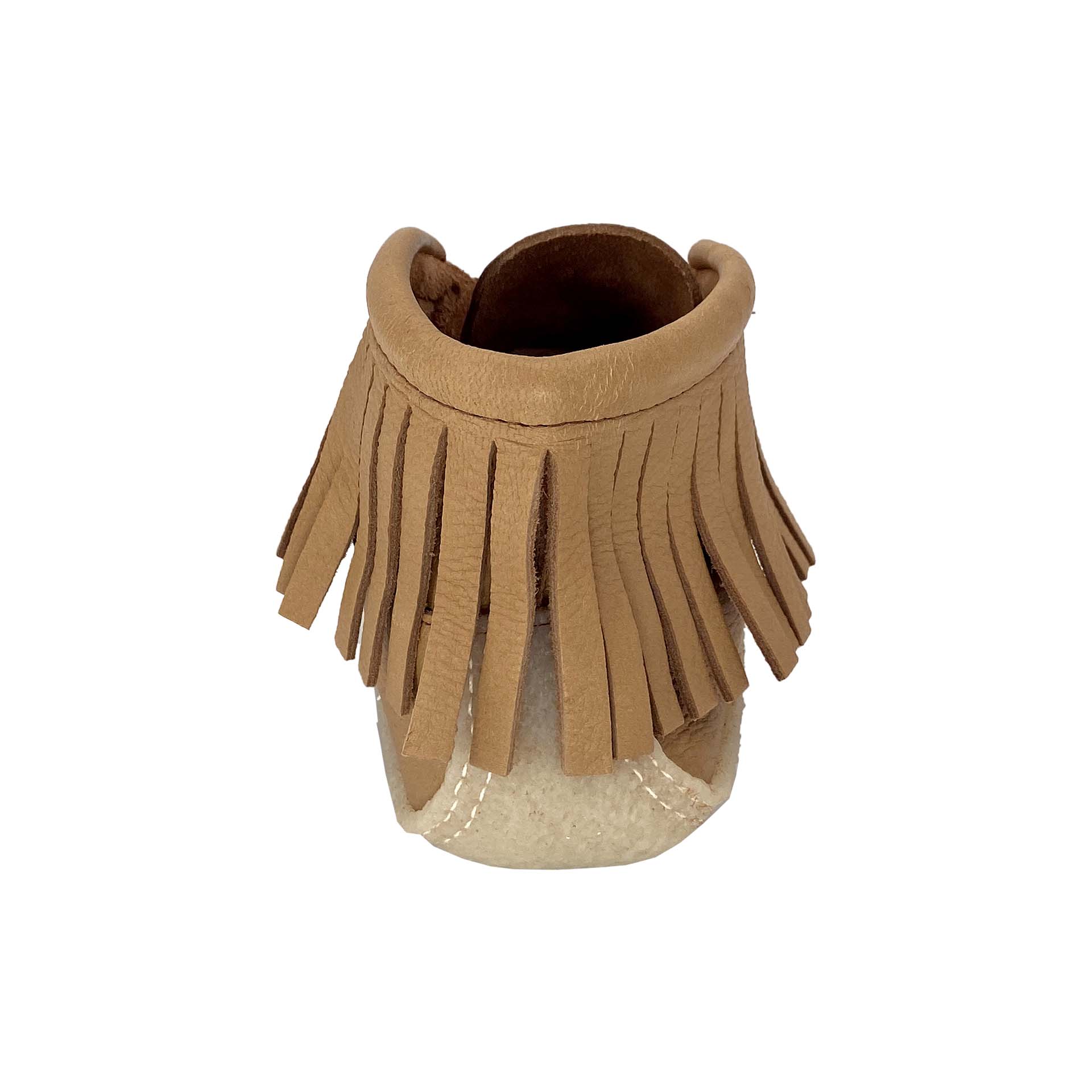 Men's Earthing Fringed Moccasin Boots with Copper Rivet Gum Sole