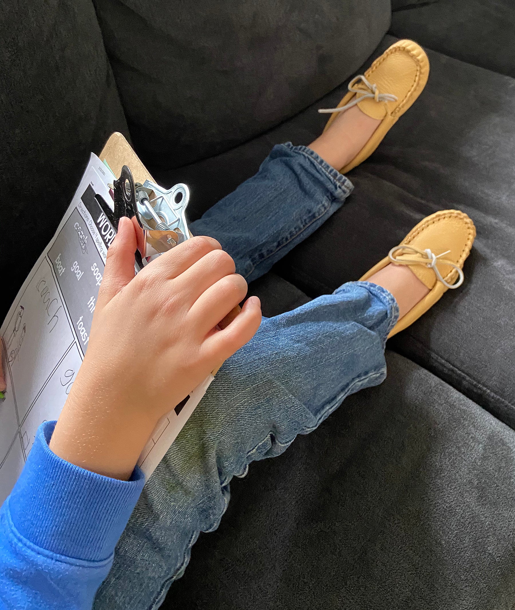 Children's Moose Hide Leather Moccasins