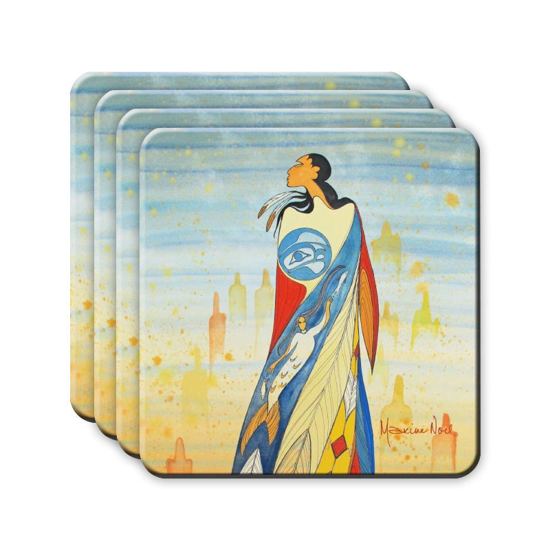 Native American Art Hard Coaster Set