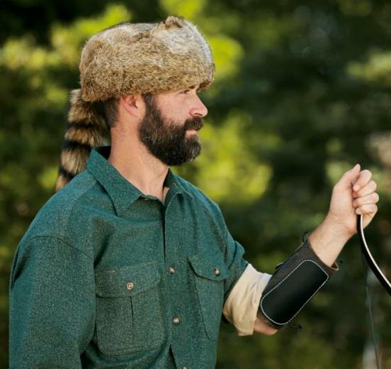 Rabbit Fur Hat with Raccoon Tail