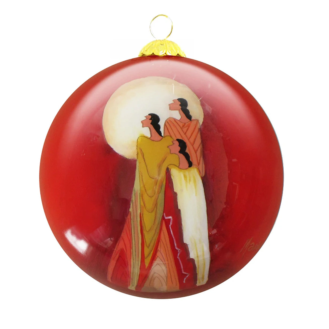 Native American Art Glass Ornament