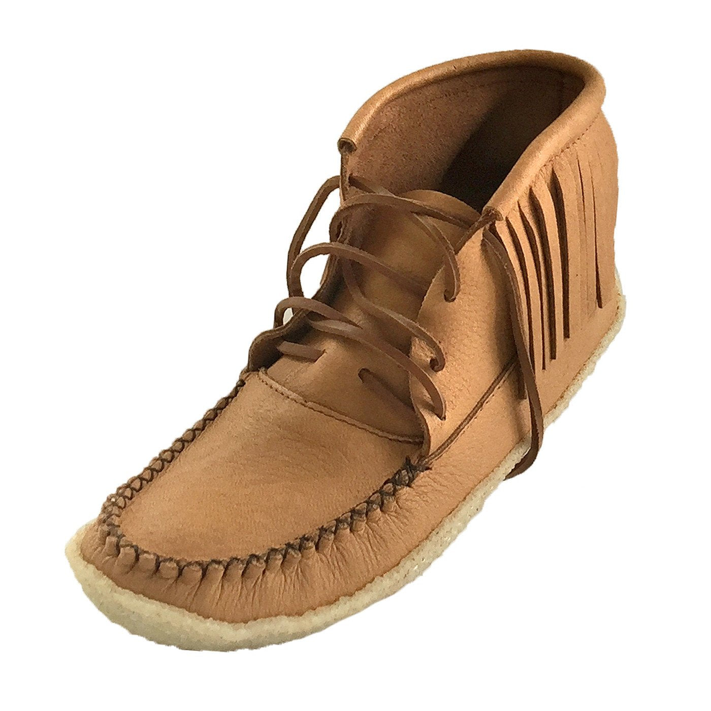 Men's Fringed Ankle Moccasin Boots