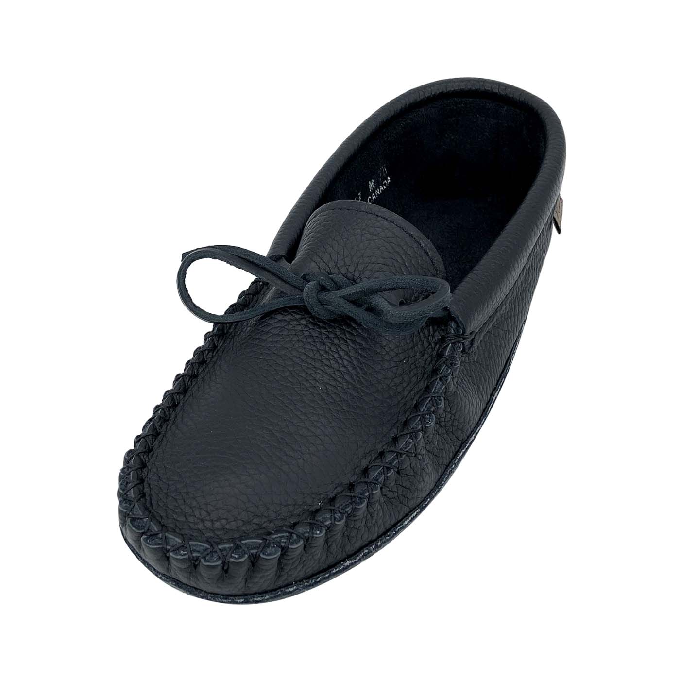 Men's Black Leather Moccasins