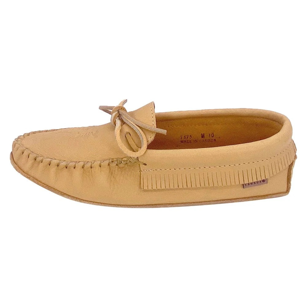 Men's Earthing Moccasins Fringed Leather
