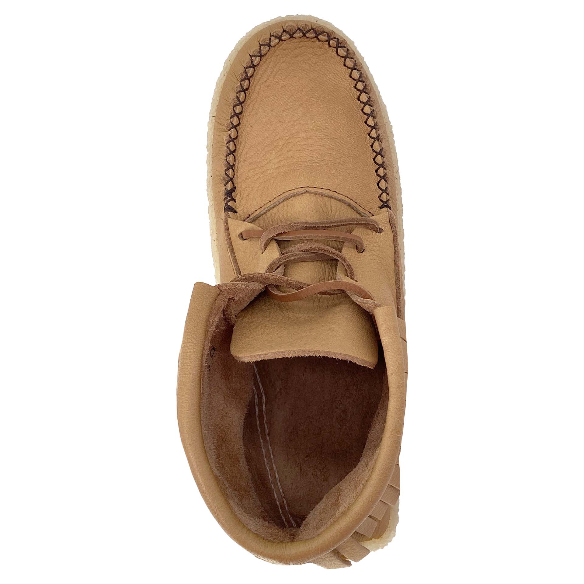 Men's Earthing Fringed Moccasin Boots with Copper Rivet Gum Sole