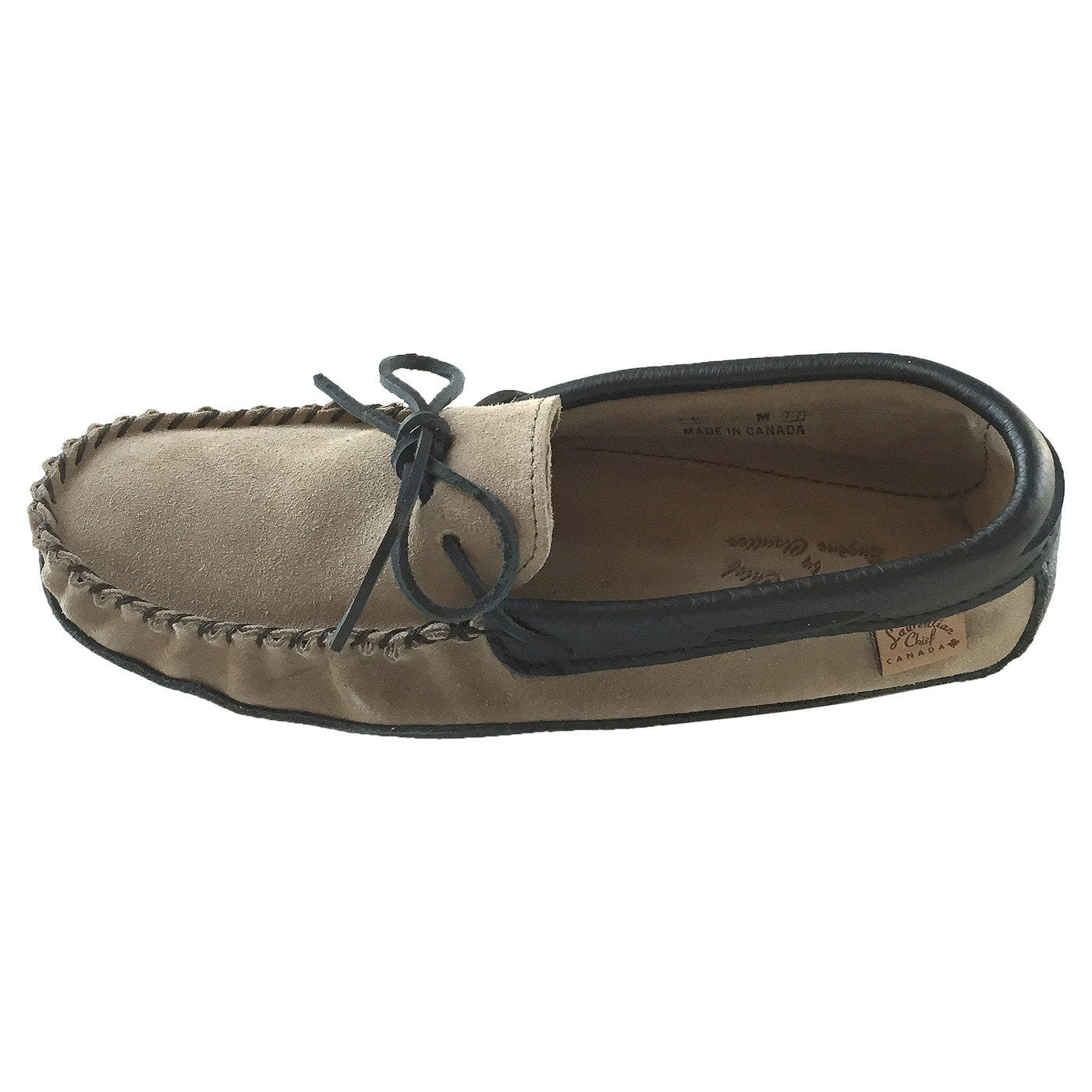 Men's Suede Leather Trim Moccasins