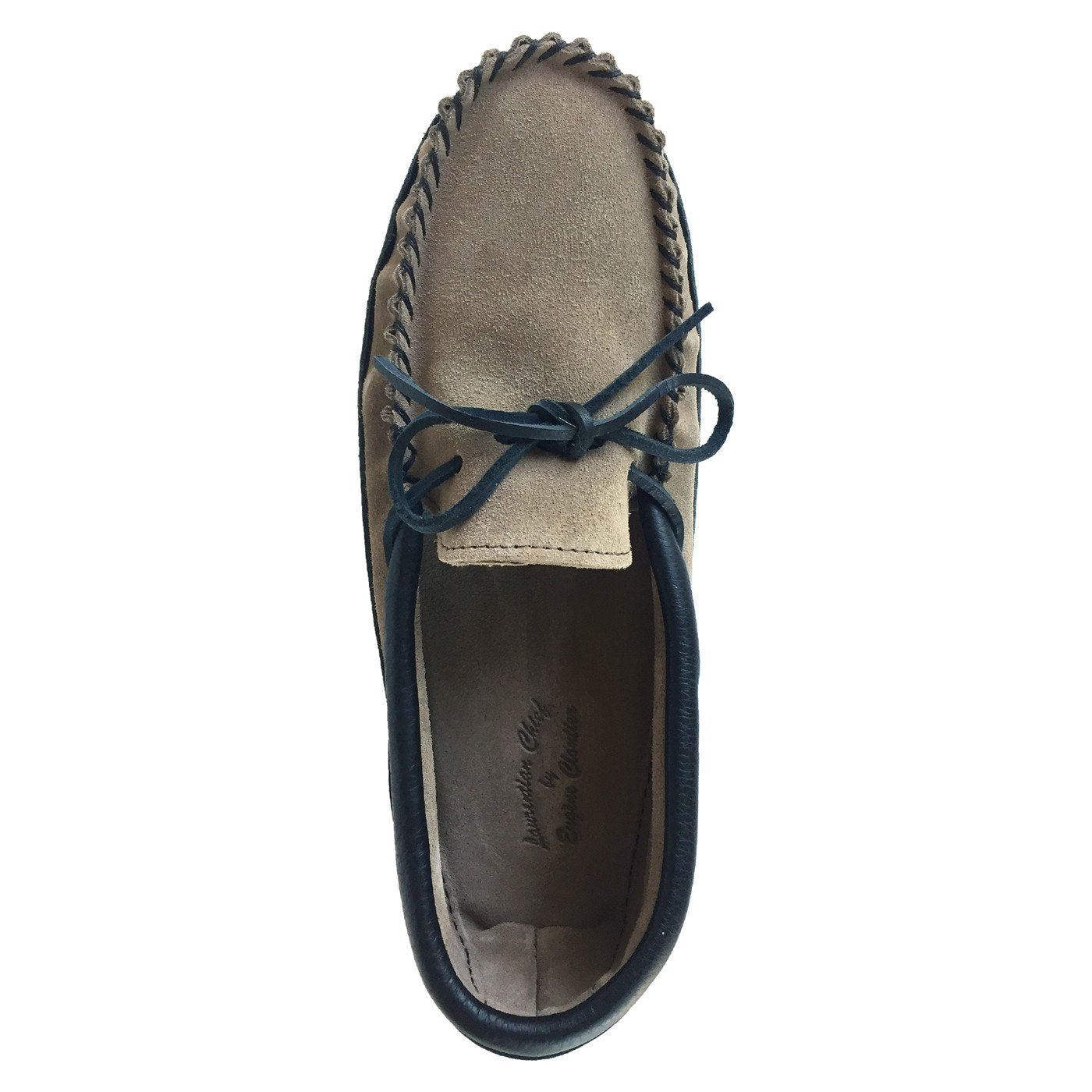 Men's Suede Leather Trim Moccasins