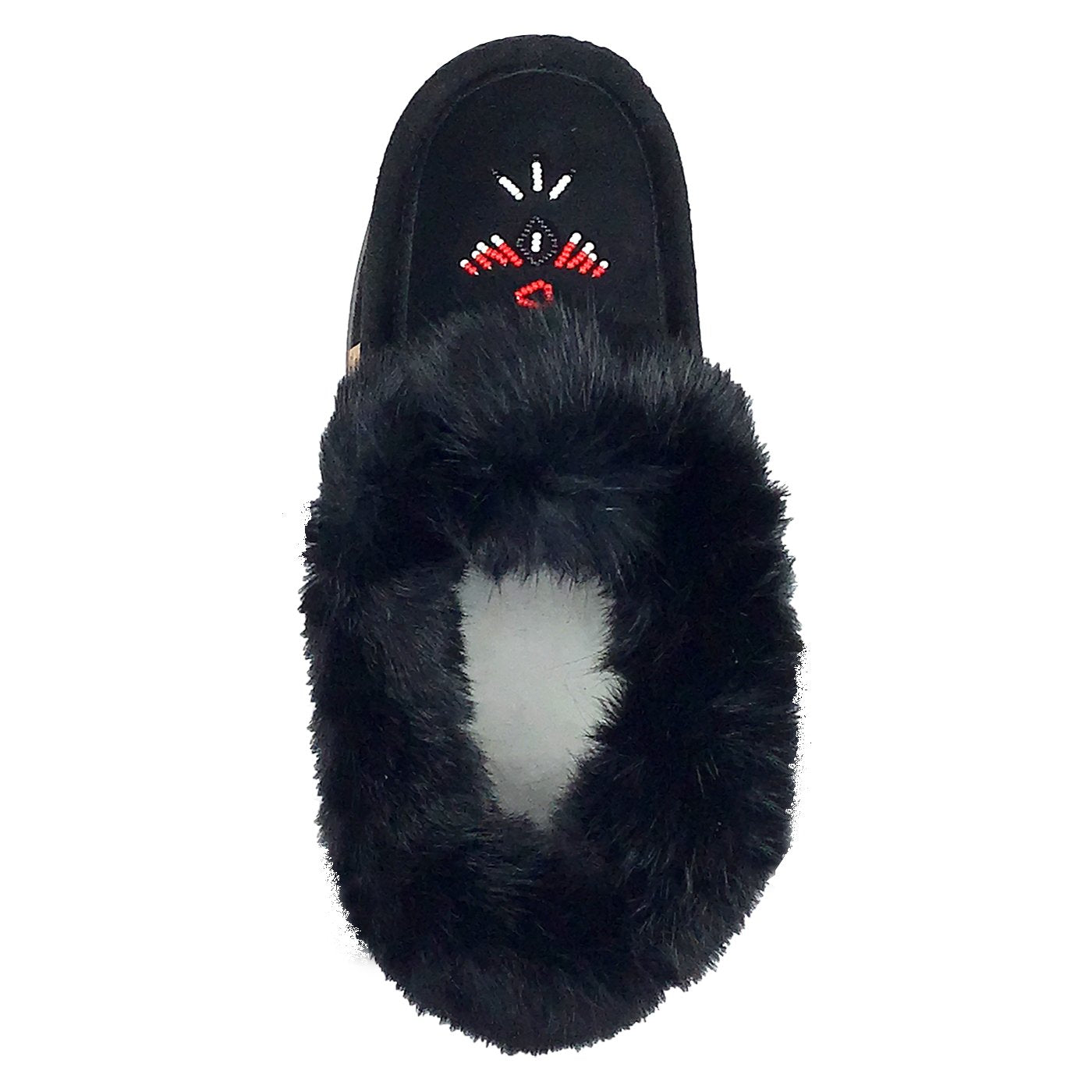 Men's Rabbit Fur Crepe Sole Moccasins