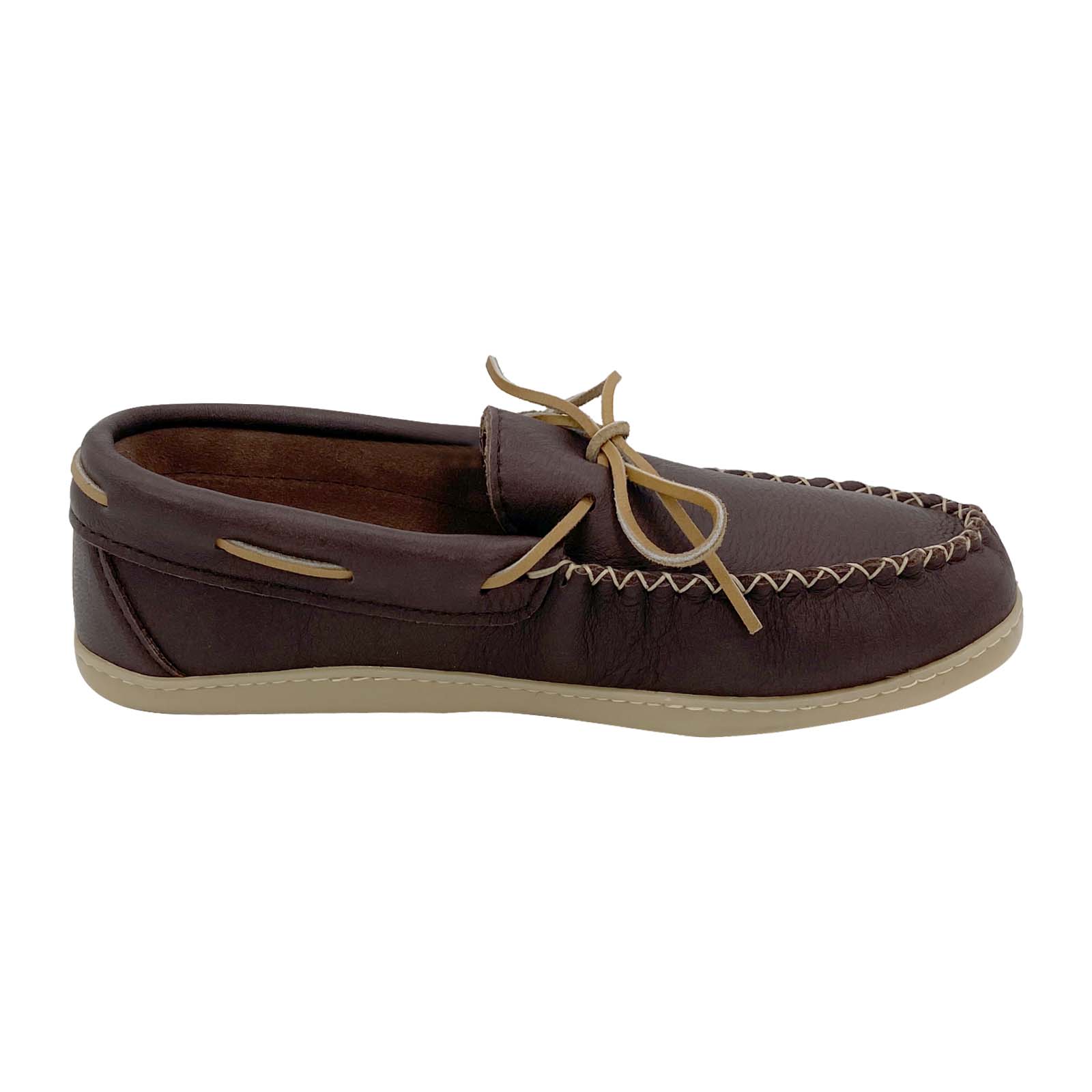 Men's Fudge Moose Hide Leather Moccasin Shoes