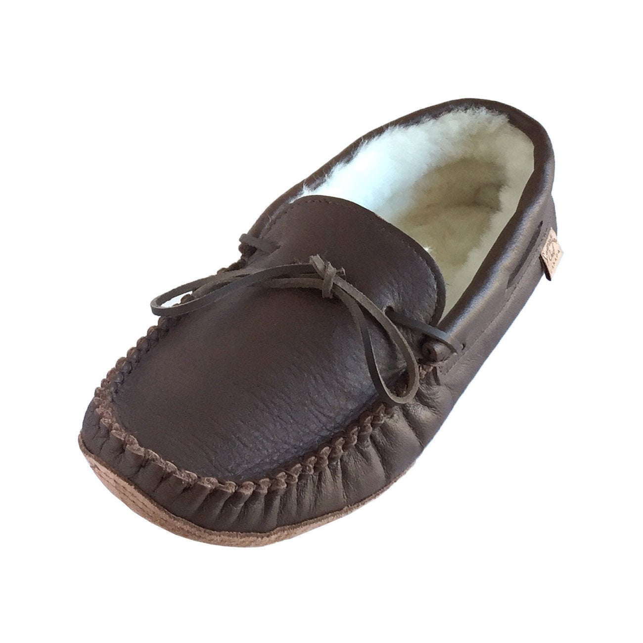 Men's Lined Moose Hide Leather Moccasins