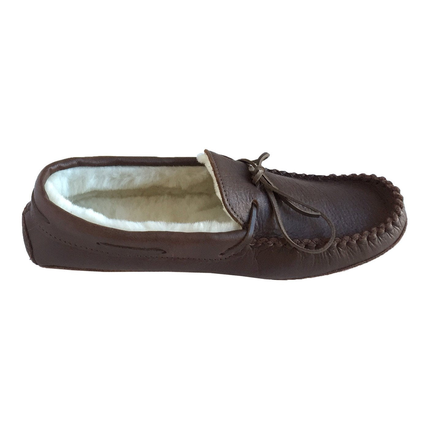 Men's Lined Moose Hide Leather Moccasins
