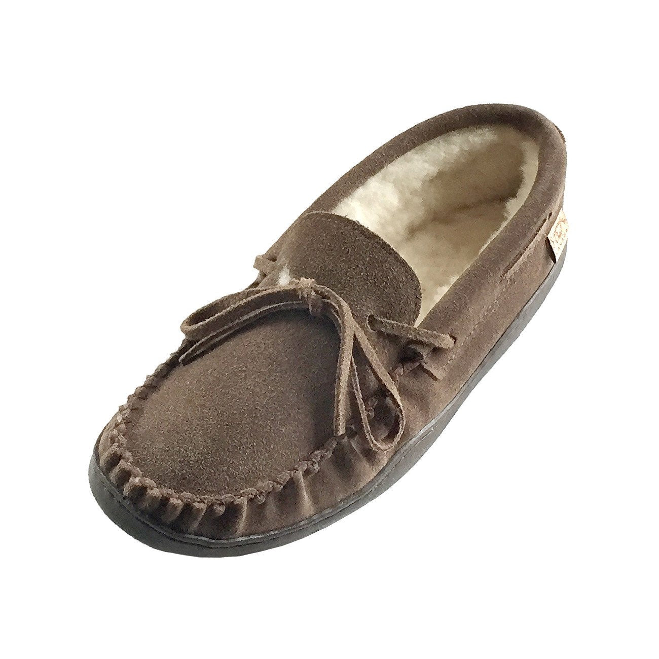 Suede Slippers Mens Sheepskin Moccasins Minnetonka Sheepskin