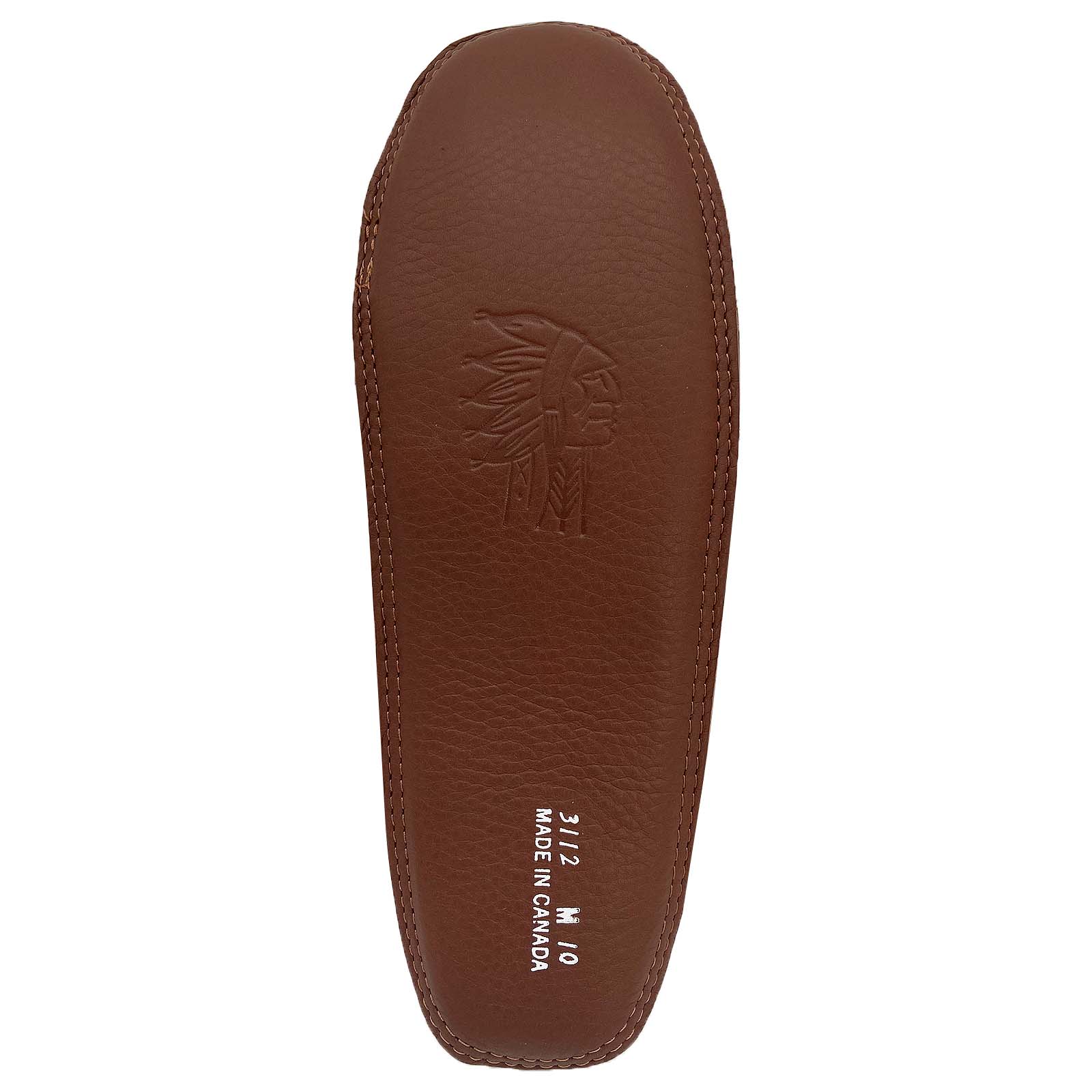 Men's Woodstain Brown Leather Moccasins