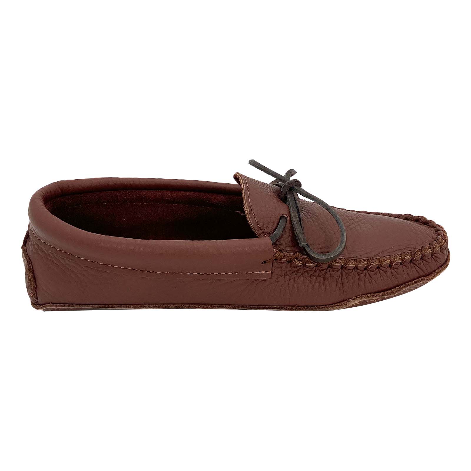 Men's Woodstain Brown Leather Moccasins