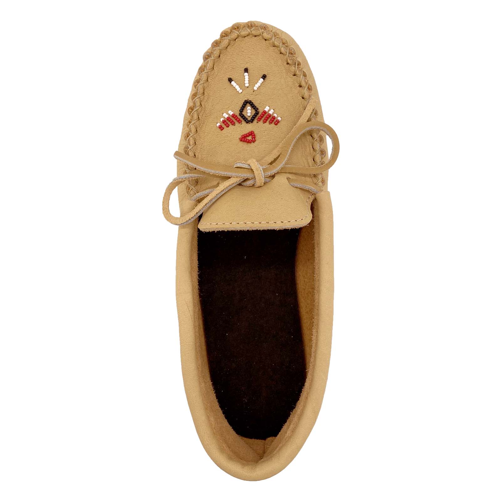 Women's Moose Hide Leather Beaded Moccasin Shoes