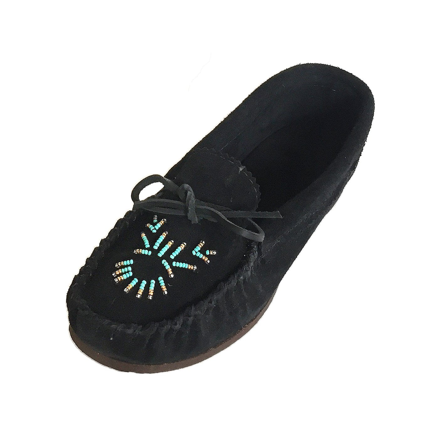 Women's Beaded Suede Moccasin Shoes