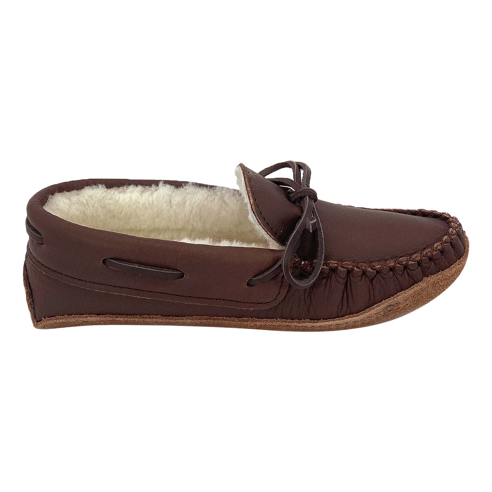 Women's Lined Moose Hide Leather Moccasins (Clearance - Size 6 ONLY)