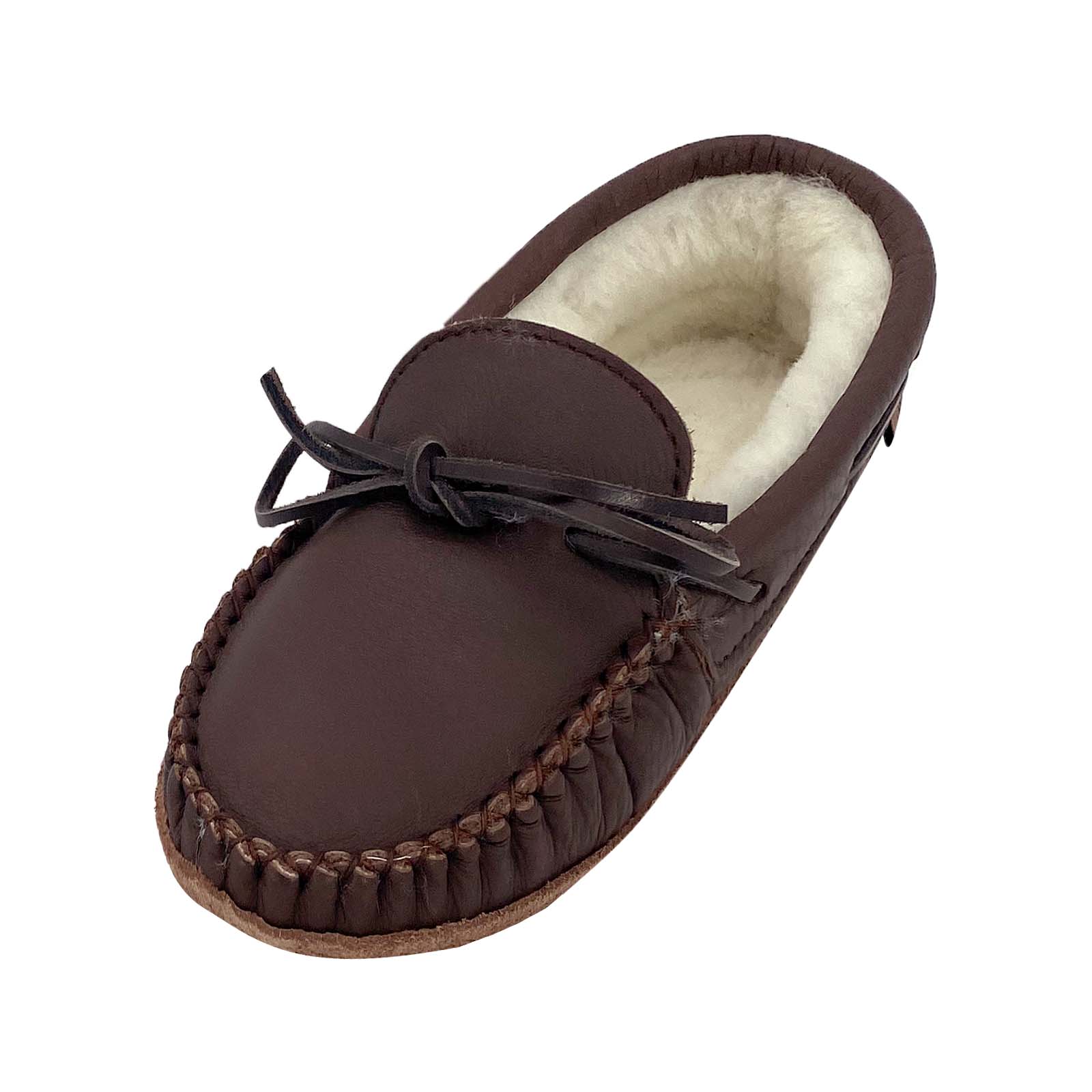 Women's Lined Moose Hide Leather Moccasins (Clearance - Size 6 & 9 ONLY)