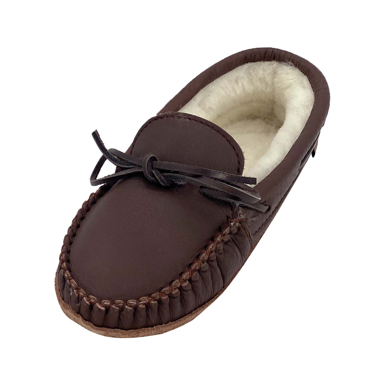 Women's Lined Moose Hide Leather Moccasins