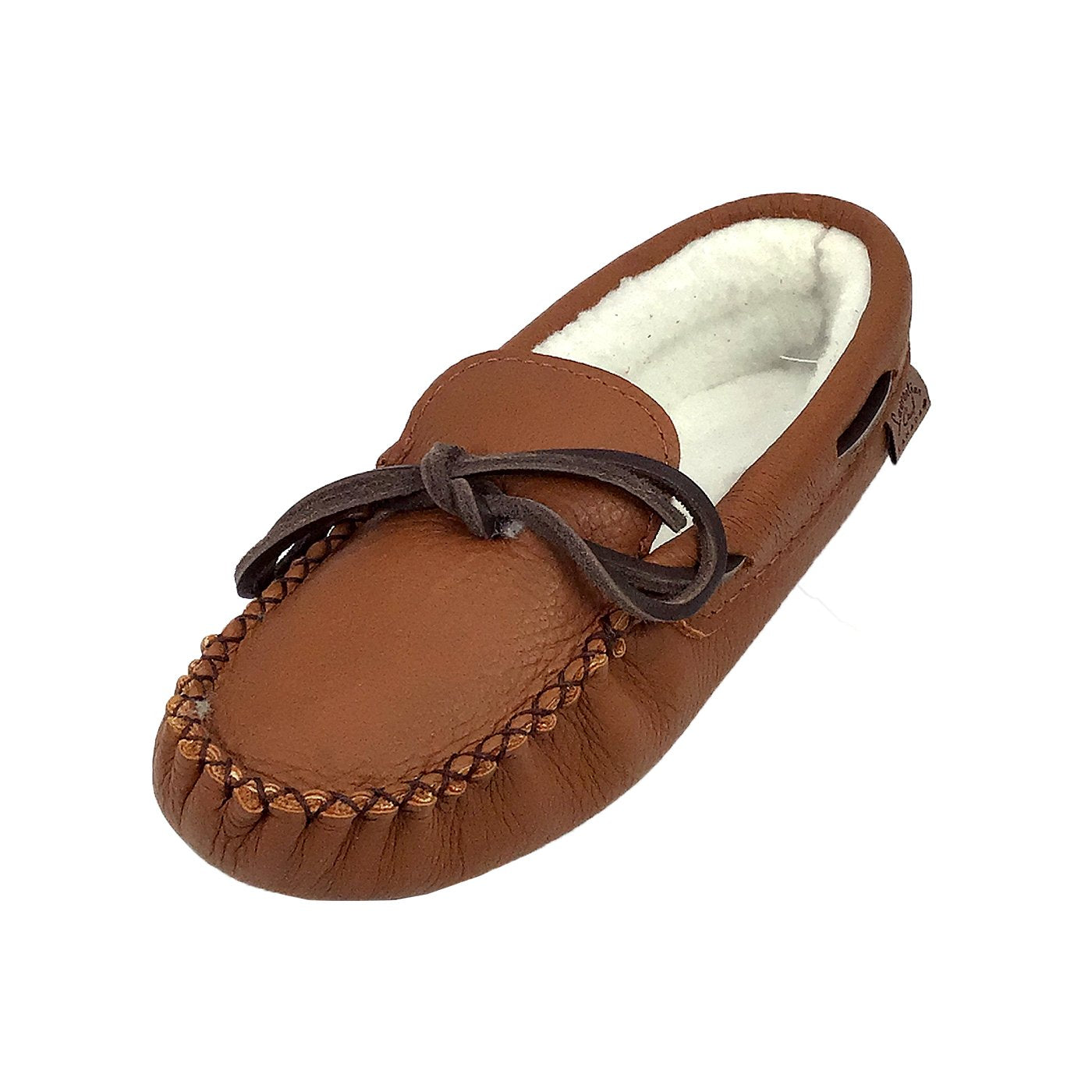 Women's Fleece Lined Elk Hide Leather Moccasins