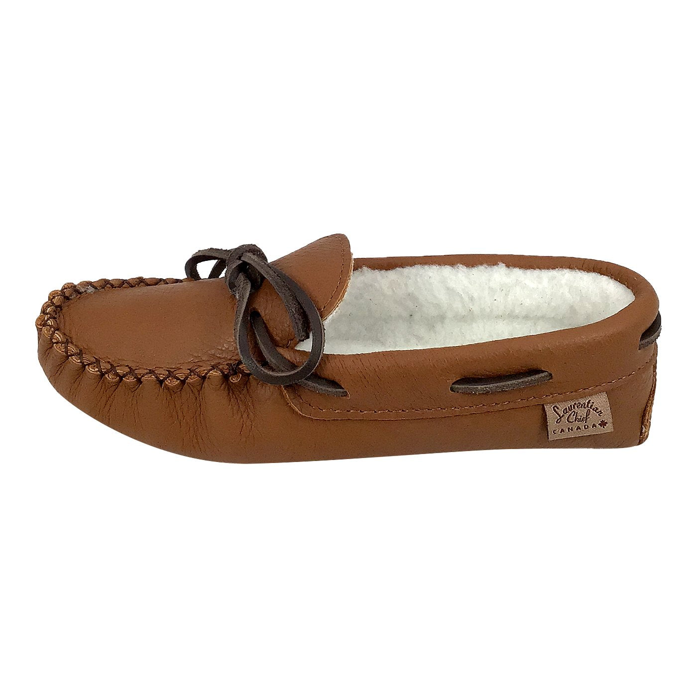 Women's Fleece Lined Elk Hide Leather Moccasins