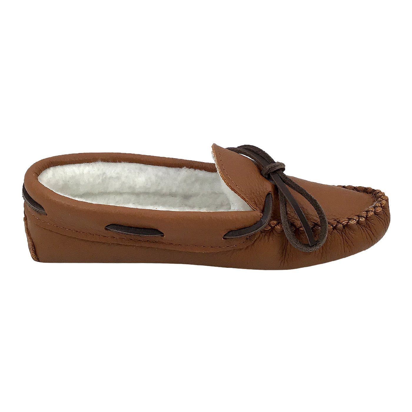 Women's Fleece Lined Elk Hide Leather Moccasins
