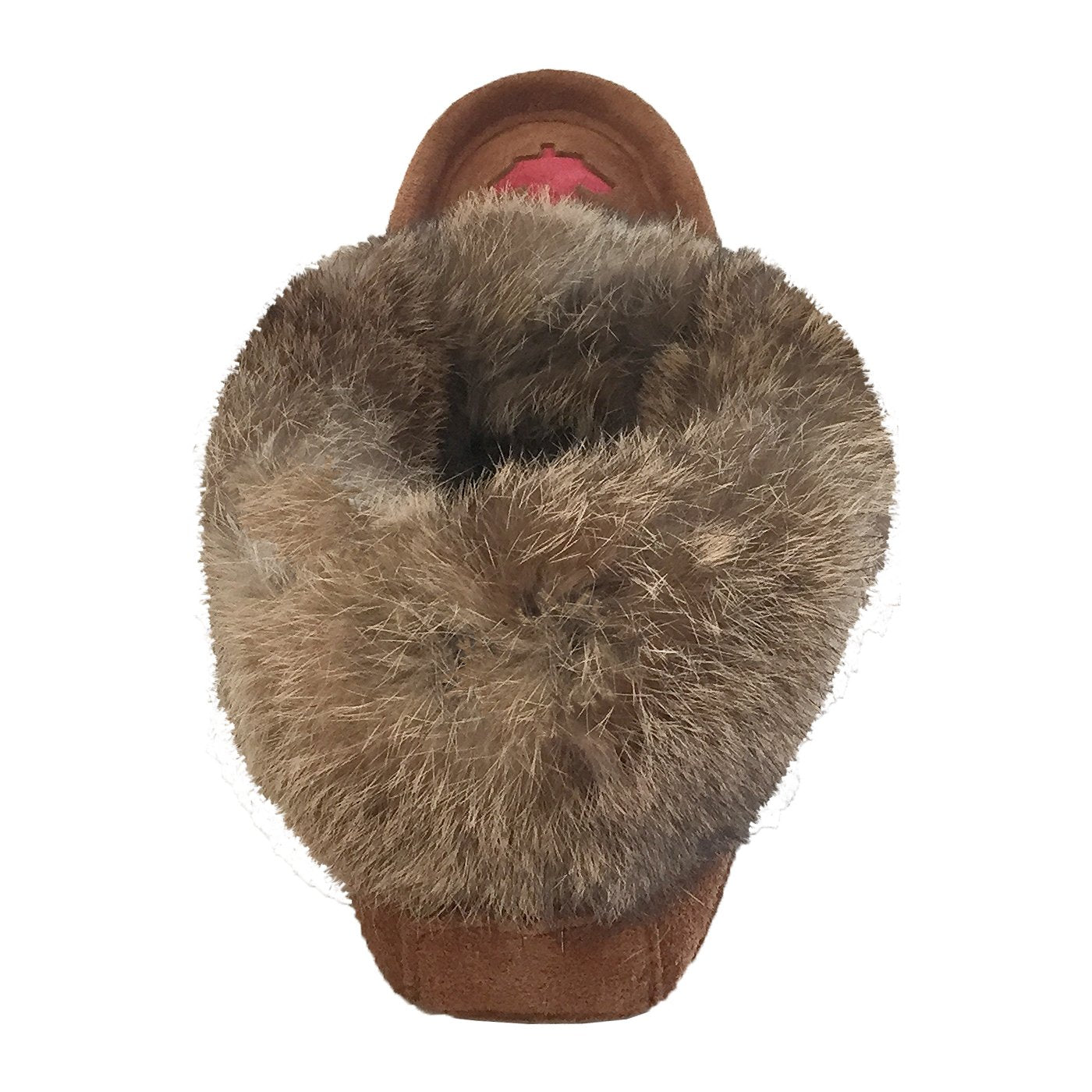 Women's Rabbit Fur Maple Leaf Moccasins