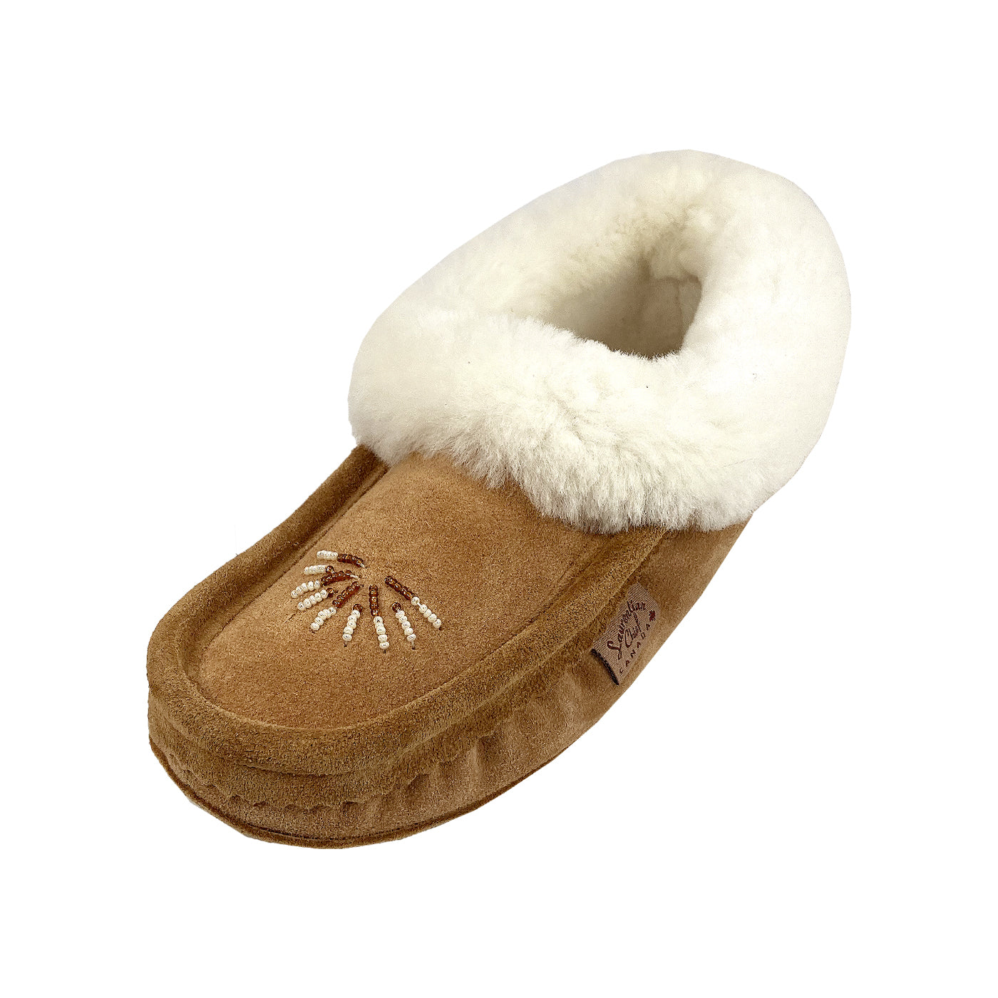 Women's Beaded Sheepskin Moccasins