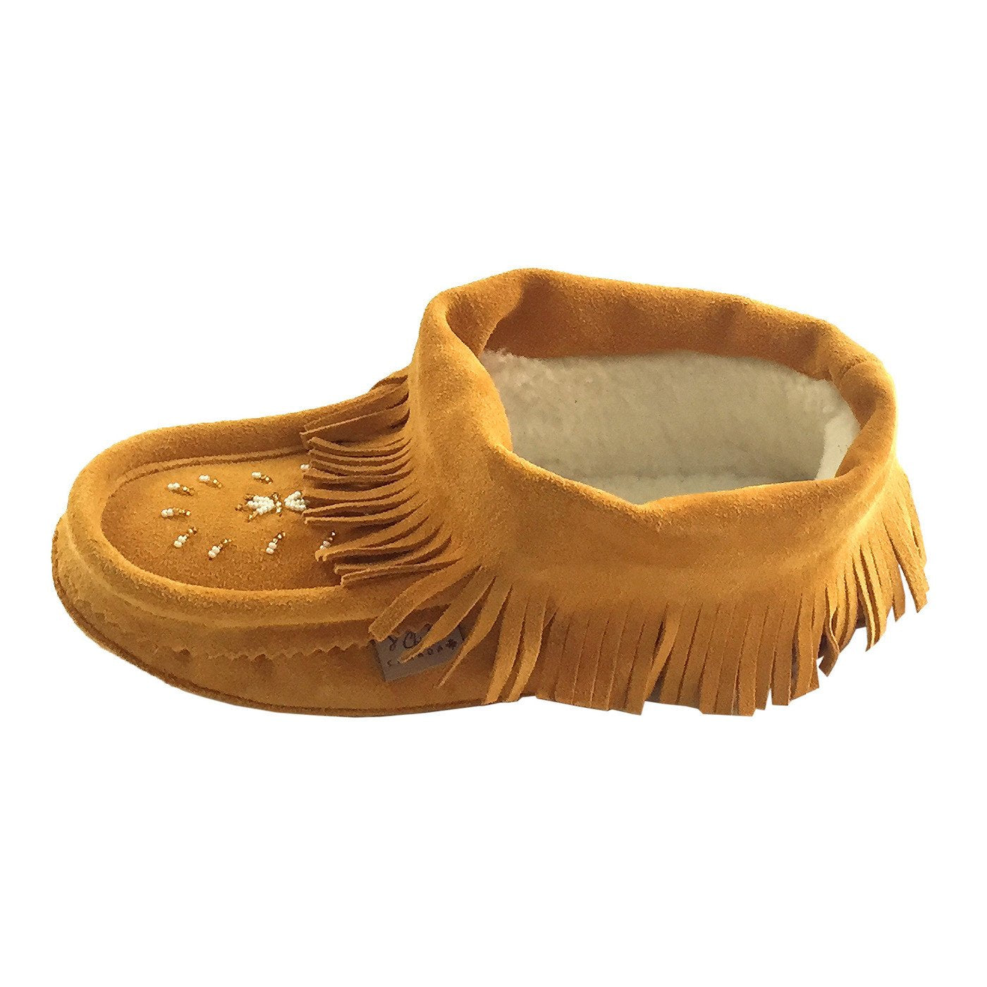 Women's Suede Fringed Lined Moccasins